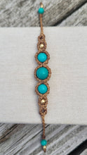 Load image into Gallery viewer, Turquoise Goddess Macrame Bracelet
