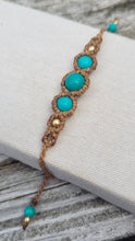 Load image into Gallery viewer, Turquoise Goddess Macrame Bracelet
