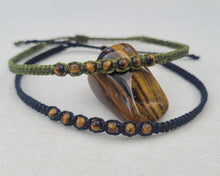 Load image into Gallery viewer, Tigereye Macrame Gemstone Anklet
