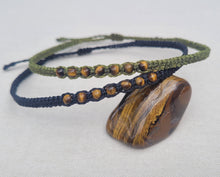 Load image into Gallery viewer, Tigereye Macrame Gemstone Anklet
