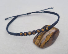 Load image into Gallery viewer, Tigereye Macrame Gemstone Anklet

