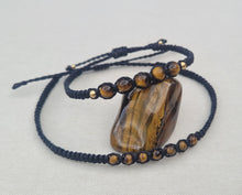 Load image into Gallery viewer, Tigereye Macrame Gemstone Anklet
