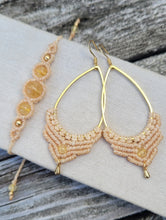 Load image into Gallery viewer, Citrine Macrame Earrings
