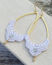 Load image into Gallery viewer, Labradorite Macrame Earrings
