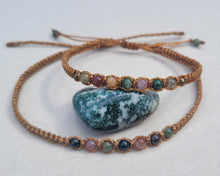 Load image into Gallery viewer, Agate Macrame Gemstone Anklet
