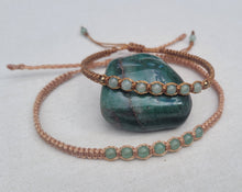 Load image into Gallery viewer, Aventurine Macrame Gemstone Anklet
