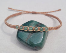 Load image into Gallery viewer, Aventurine Macrame Gemstone Anklet
