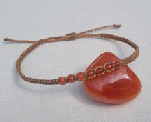 Load image into Gallery viewer, Carnelian Macrame Gemstone Anklet
