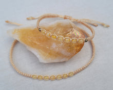 Load image into Gallery viewer, Citrine Macrame Gemstone Anklet
