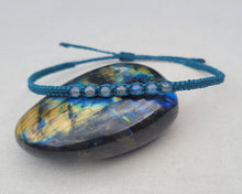 Load image into Gallery viewer, Labradorite Macrame Gemstone Anklet
