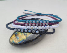 Load image into Gallery viewer, Labradorite Macrame Gemstone Anklet
