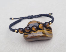 Load image into Gallery viewer, Tigereye Macrame Gemstone Bracelet

