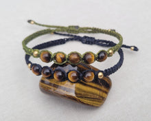 Load image into Gallery viewer, Tigereye Macrame Gemstone Bracelet
