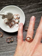 Load image into Gallery viewer, Copper Wire Gemstone Ring (8mm)
